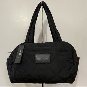 Marc Jacobs The Small Weekender Quilted Nylon Duffle Bag $275 Black